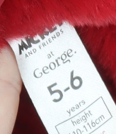George Girls Red Minnie Mouse Puffer Jacket 5-6 Years
