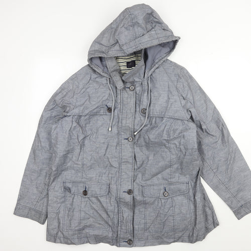 Marks and Spencer Women's Blue Hooded Anorak Jacket