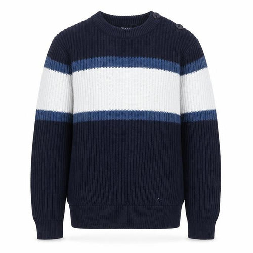 La Redoute Boys Blue Striped Pullover Jumper Size 10