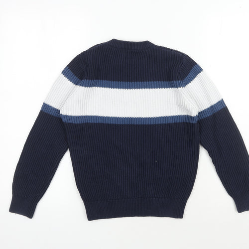 La Redoute Boys Blue Striped Pullover Jumper Size 10