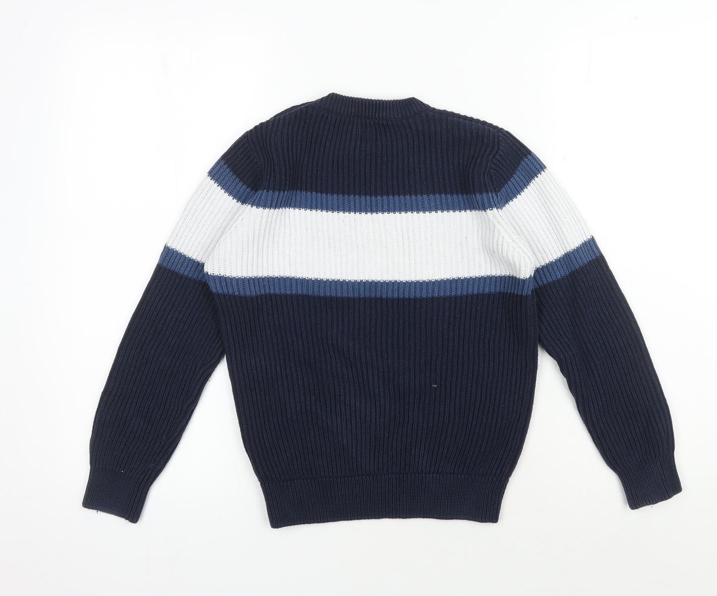 La Redoute Boys Blue Striped Pullover Jumper Size 10
