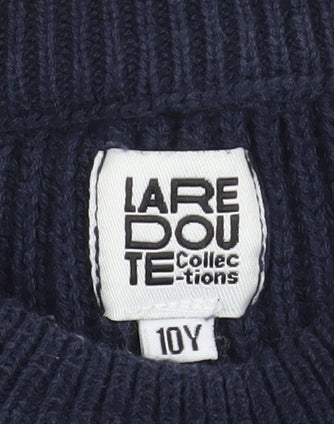 La Redoute Boys Blue Striped Pullover Jumper Size 10