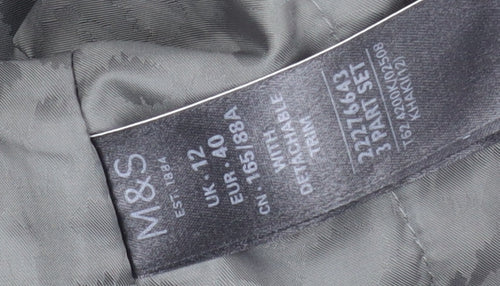 Marks and Spencer Women's Green Parka - Size 12