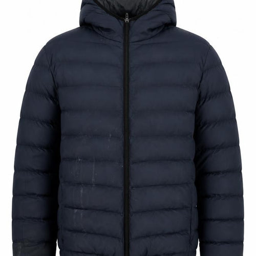 Brave Soul Mens XL Blue Hooded Puffer Jacket Winter