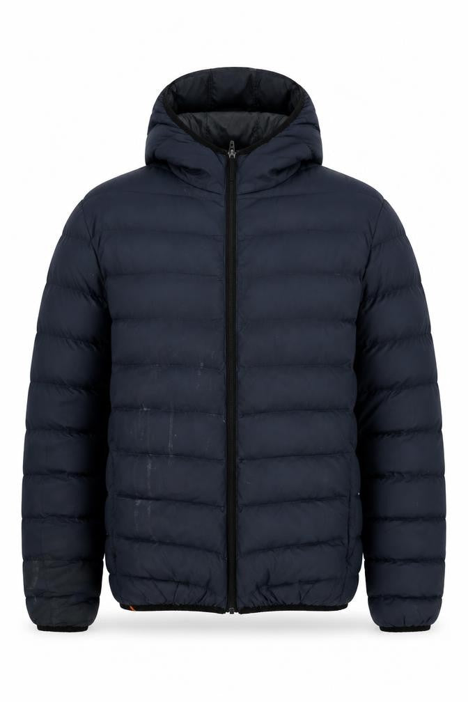 Brave Soul Mens XL Blue Hooded Puffer Jacket Winter