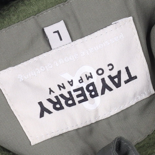 Tayberry Men's Green Basic Jacket L - Autumn/Winter Casual