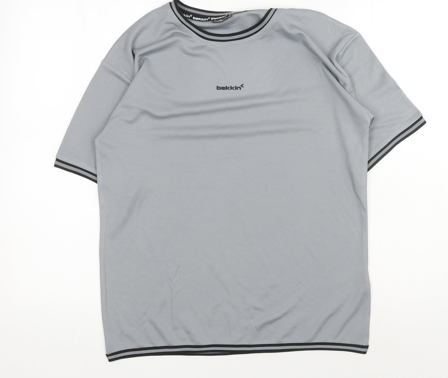 Bekkin Boys Grey T-Shirt 13-14 Years Jersey Crew Neck