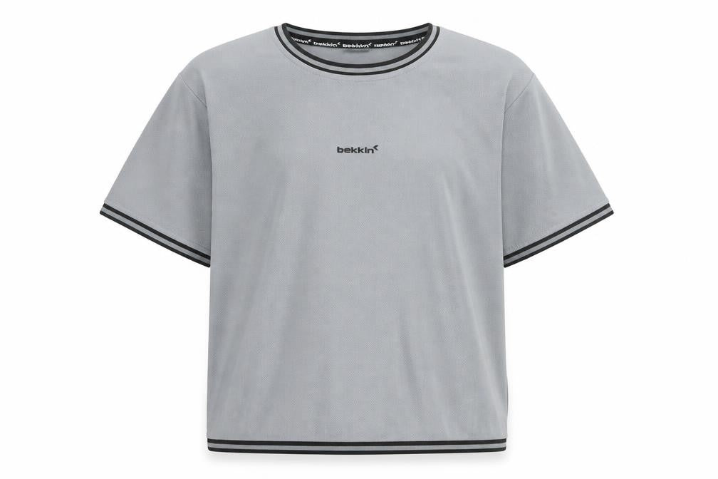 Bekkin Boys Grey T-Shirt 13-14 Years Jersey Crew Neck