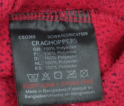 Craghoppers Women’s Red Fleece Pullover Sweatshirt Size 14