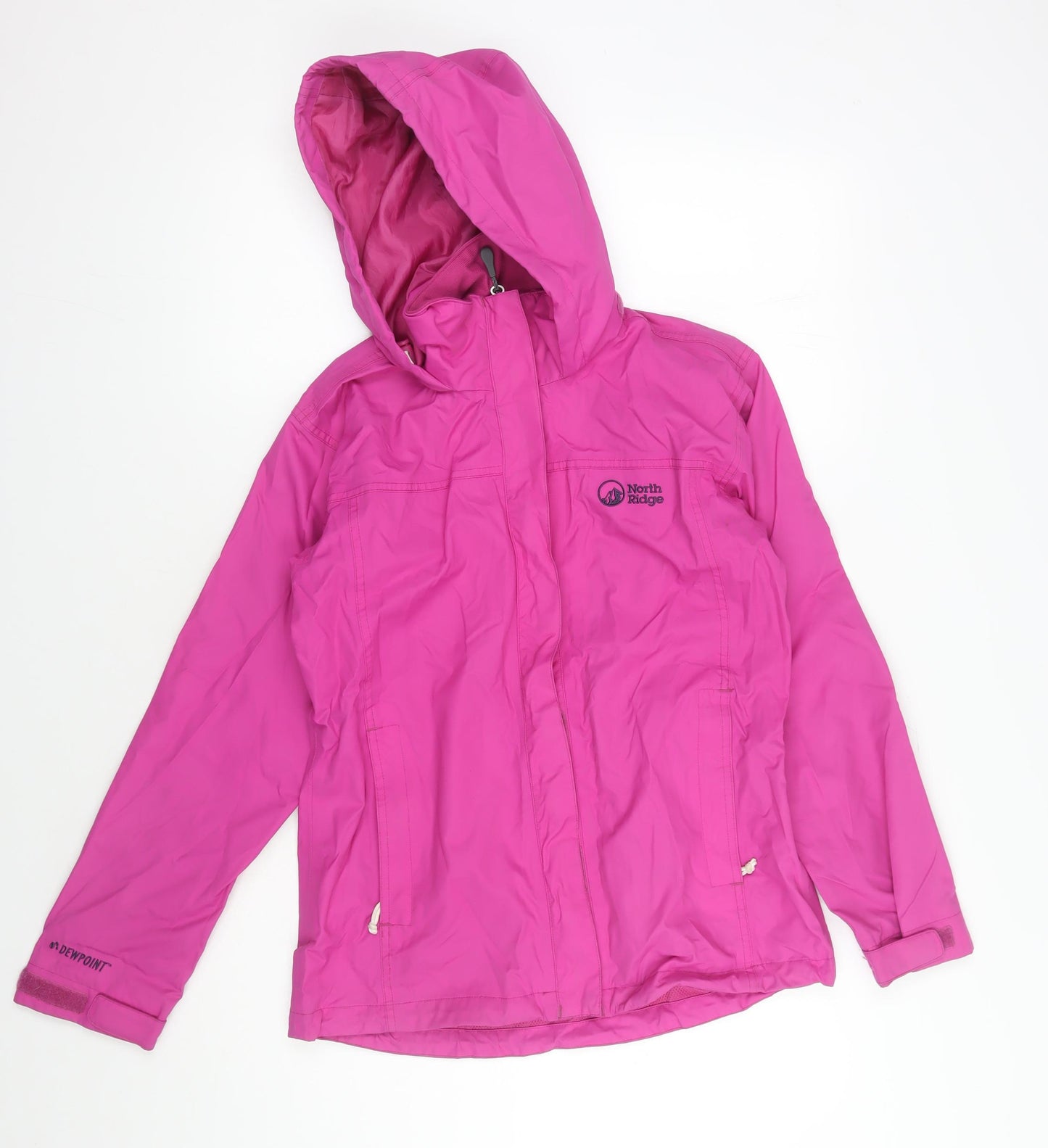 North Ridge Women's Pink Hooded Rain Coat Size 10