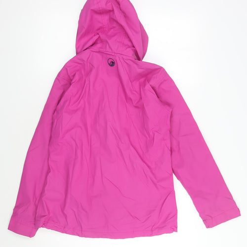 North Ridge Women's Pink Hooded Rain Coat Size 10