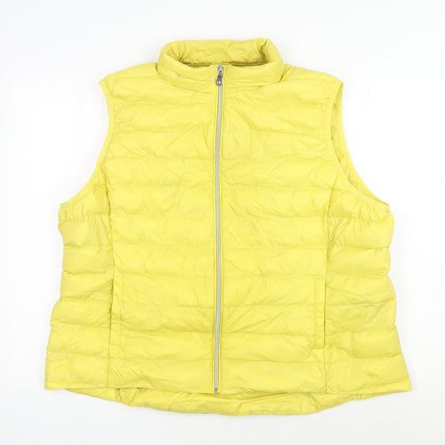 Marks and Spencer Yellow Sleeveless Waistcoat, Size 22