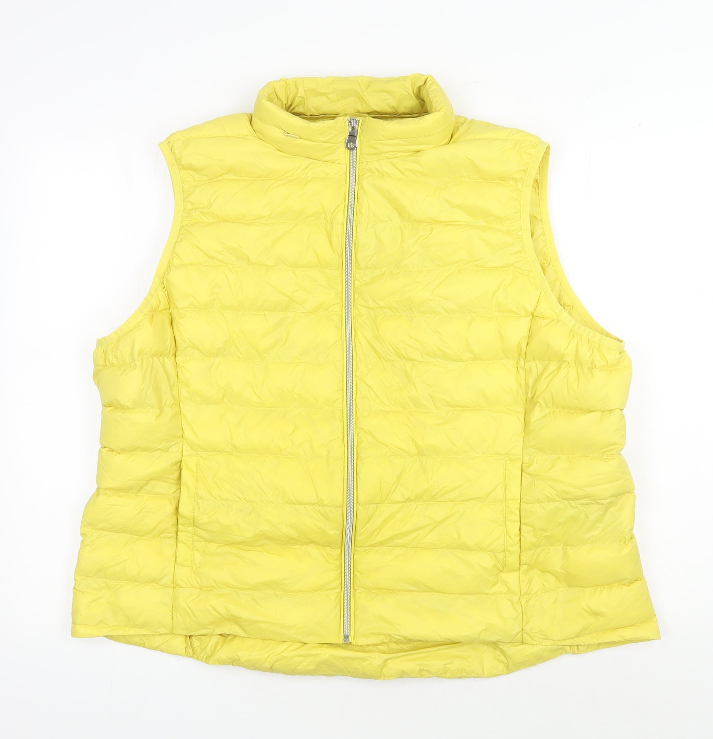 Marks and Spencer Yellow Sleeveless Waistcoat, Size 22