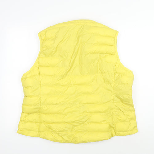 Marks and Spencer Yellow Sleeveless Waistcoat, Size 22