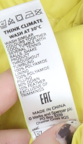 Marks and Spencer Yellow Sleeveless Waistcoat, Size 22