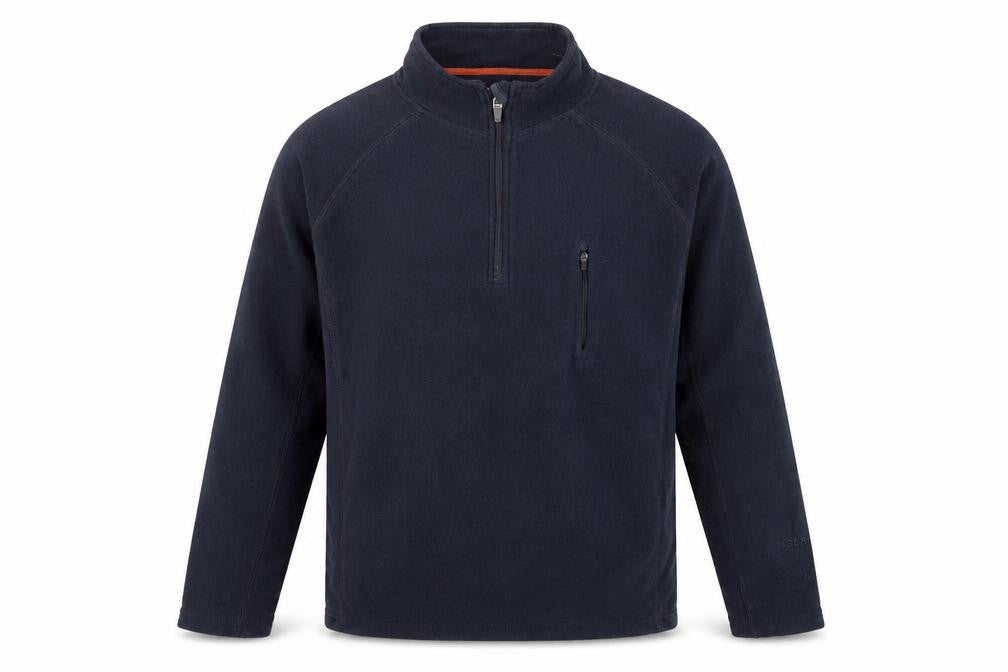 Front view of Peter Storm Men's Blue Pullover Fleece Sweatshirt S