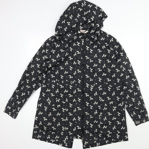 Louche Women's Black Animal Print Hooded Jacket M