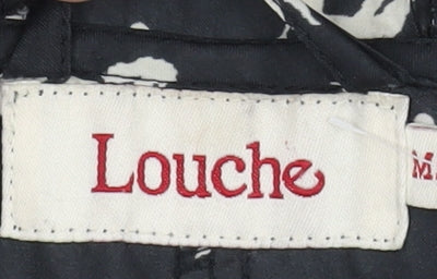 Louche Women's Black Animal Print Hooded Jacket M