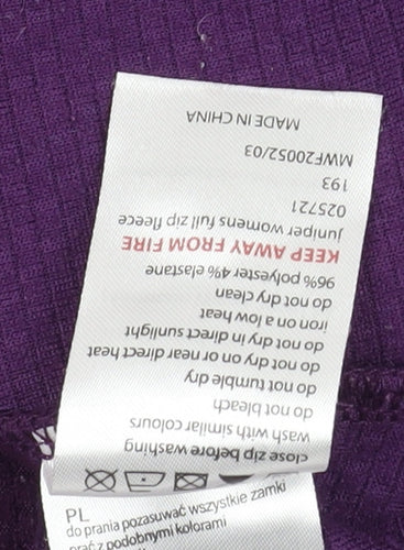 Mountain Warehouse Purple Women's Fleece Jacket Size 10