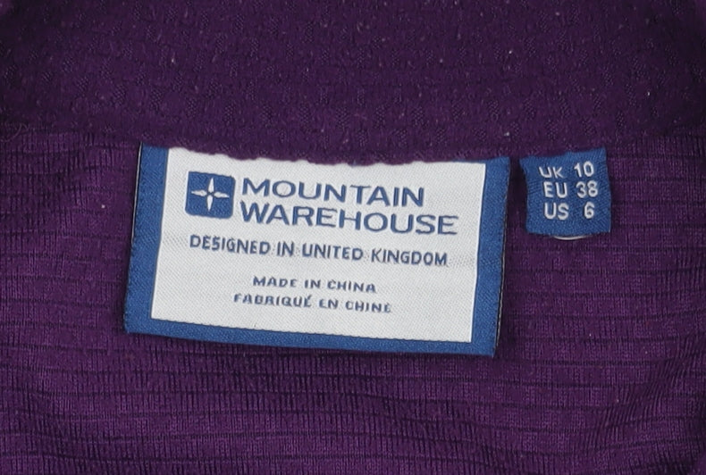 Mountain Warehouse Purple Women's Fleece Jacket Size 10