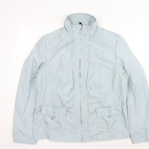 Barbara Lebek Women's Blue Windbreaker Jacket Size 16