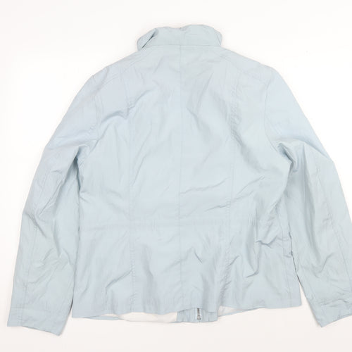 Barbara Lebek Women's Blue Windbreaker Jacket Size 16