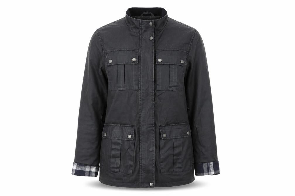 Front view of Maison de Nimes Women's Black, size 12, Military Jacket
