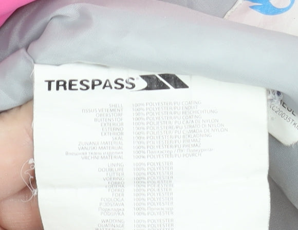 Pink Trespass Women's Ski Jacket Size 14 Waterproof Windproof