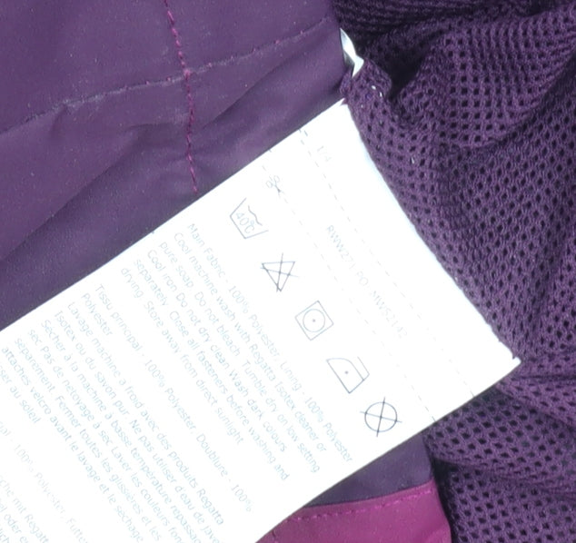 Regatta Women's Purple Rain Jacket, Size 10, Hooded