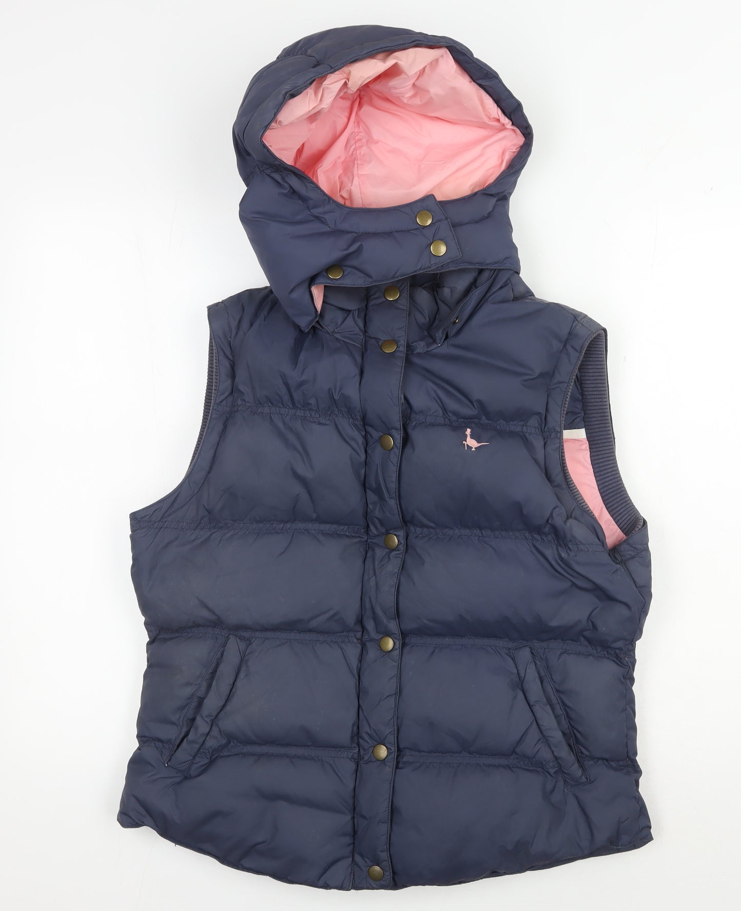 Jack Wills Teens Blue Puffer Waistcoat Snap Closure