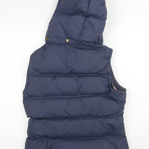 Jack Wills Teens Blue Puffer Waistcoat Snap Closure