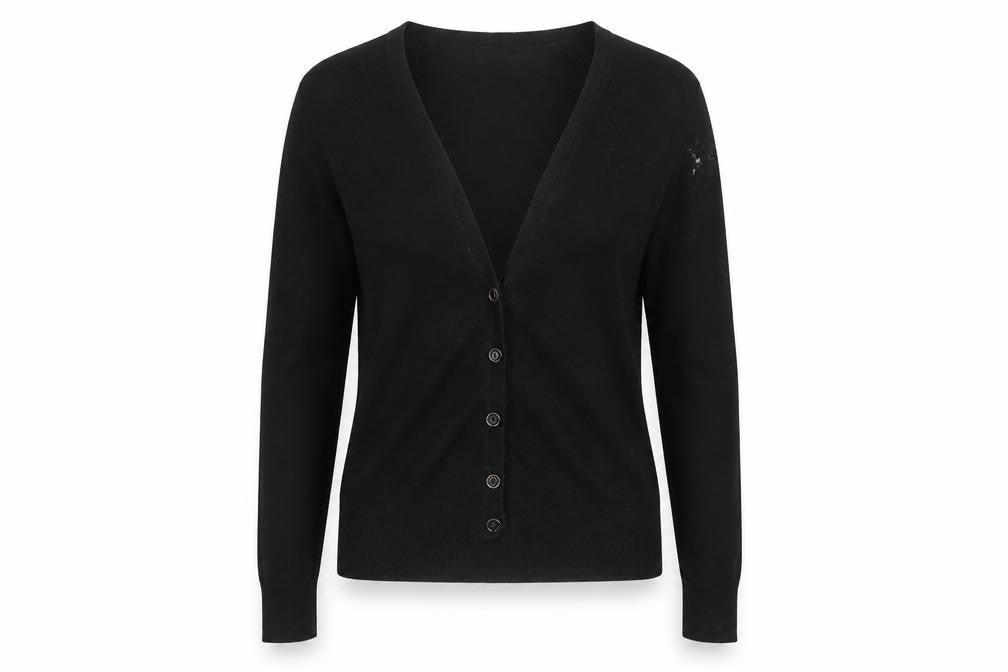 Front view of New Look Women's Black Cardigan, size 10, Viscose Blend