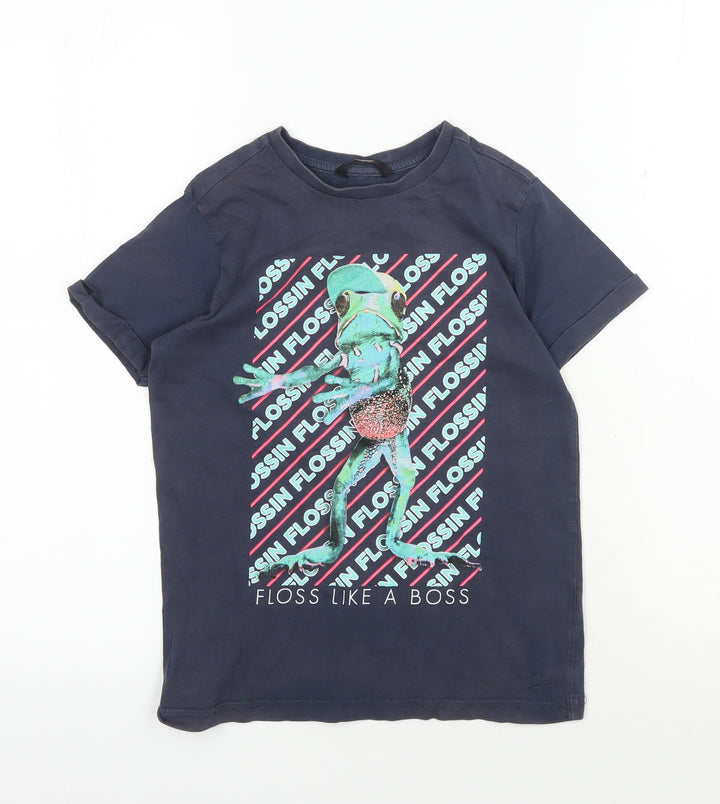 George Boys Blue Graphic T-Shirt, Size 7-8 Years, Funny Design