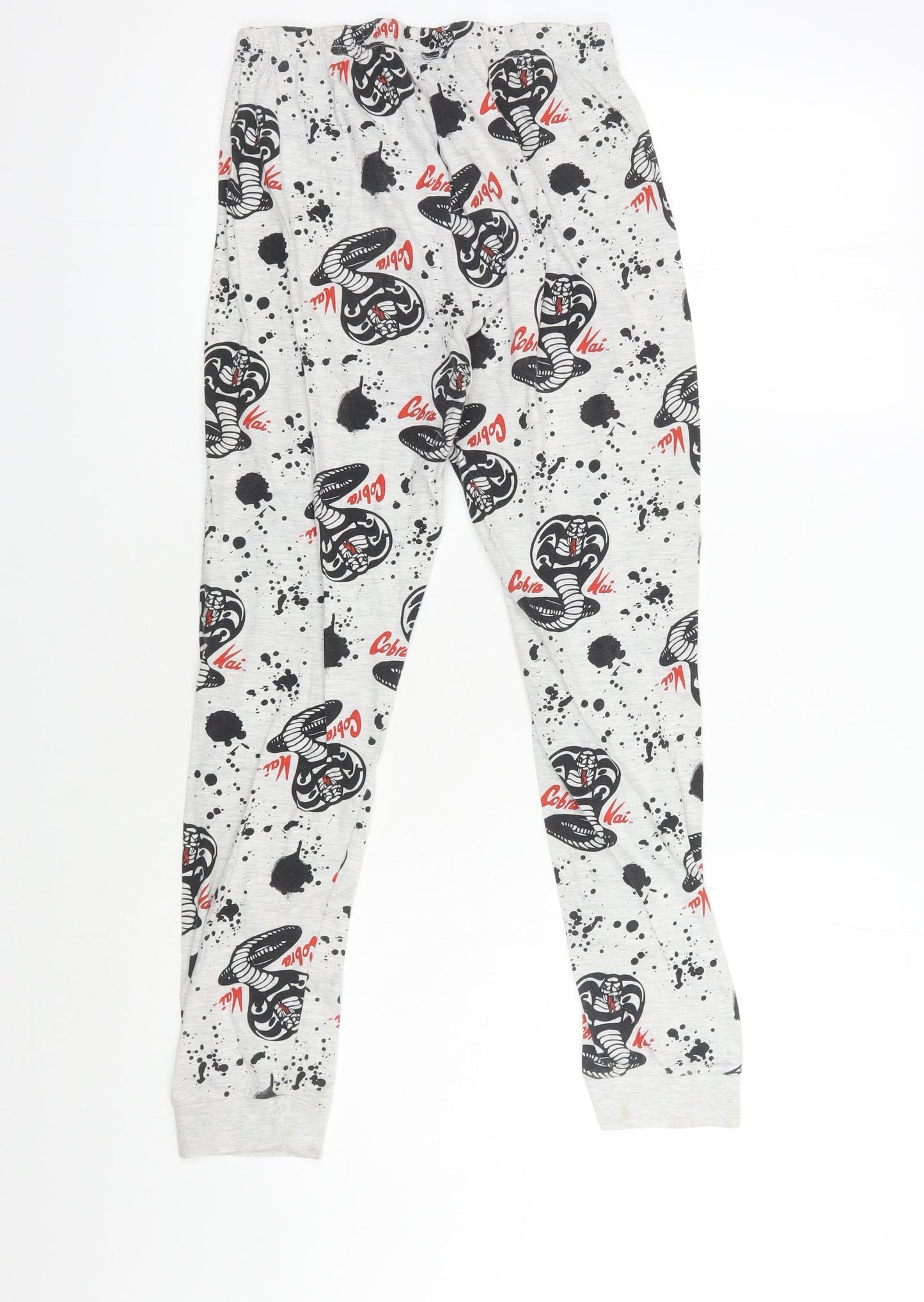 Cobra Kai Boys Grey Lounge Pants 10-11 Years Graphic Print