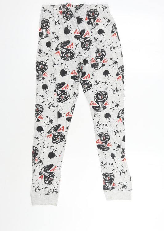 Cobra Kai Boys Grey Lounge Pants 10-11 Years Graphic Print