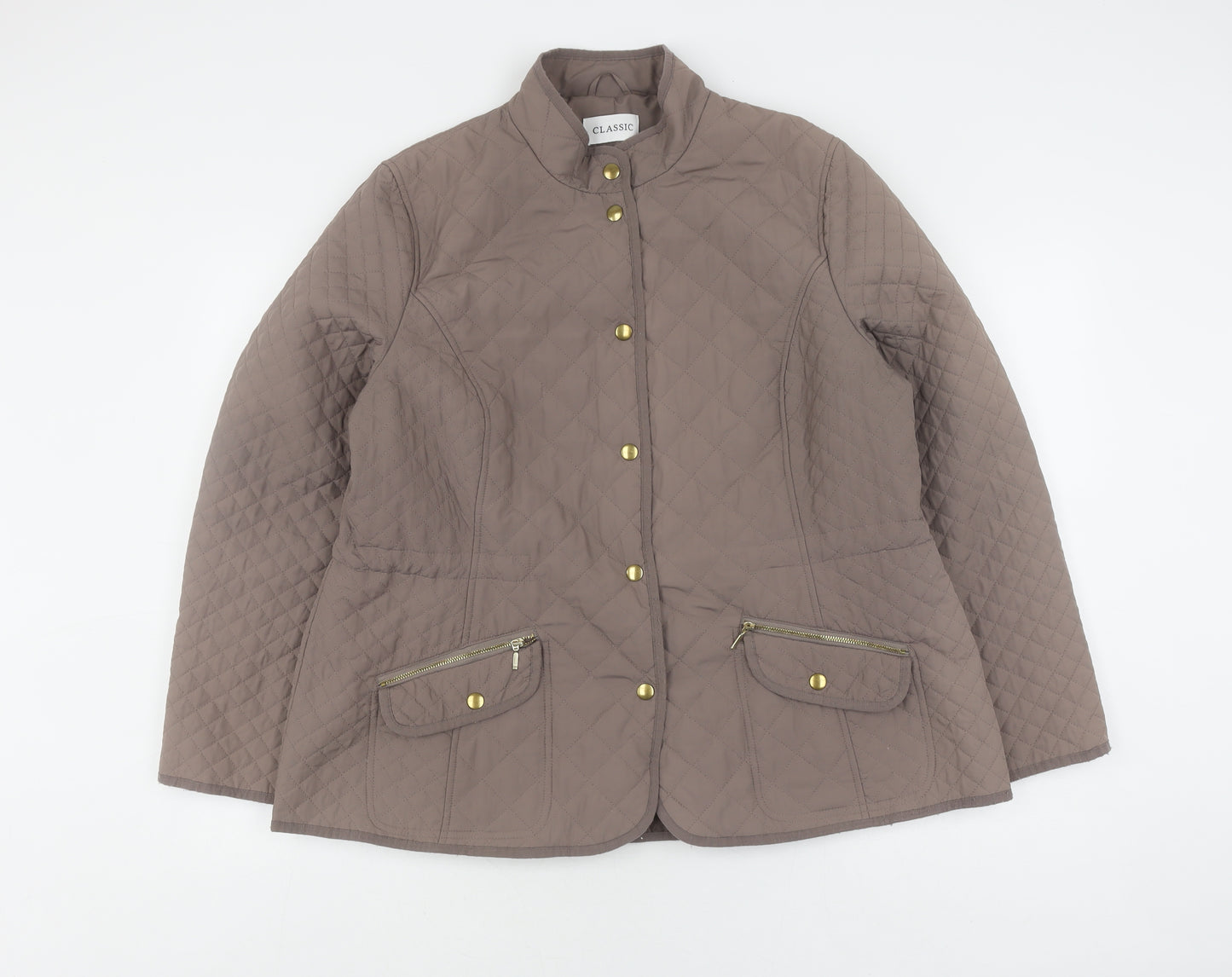 Marks and Spencer Women's Brown Quilted Jacket, Size 18