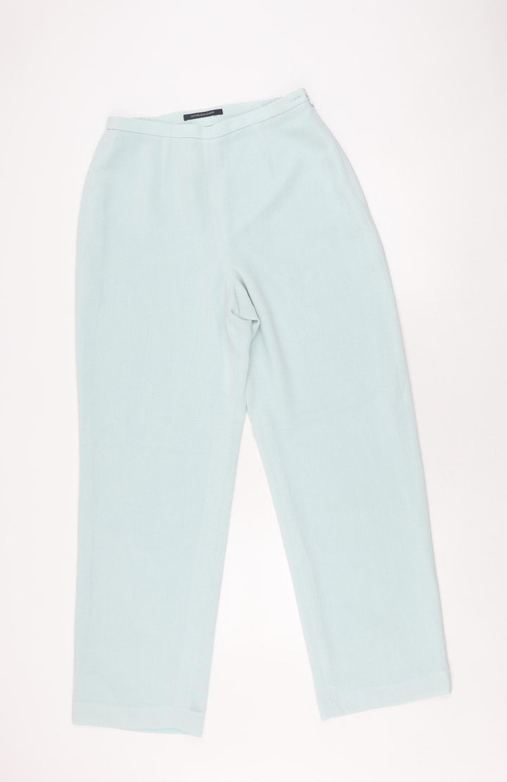 Windsmoor Women's Blue Trousers Size 10, Straight Leg