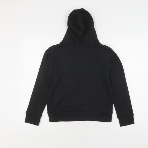 Puma Boys Black Hoodie 6-7 Years Logo Pullover Jersey