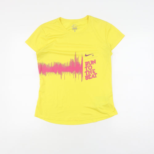 Nike Women's Yellow Dri-Fit T-Shirt M