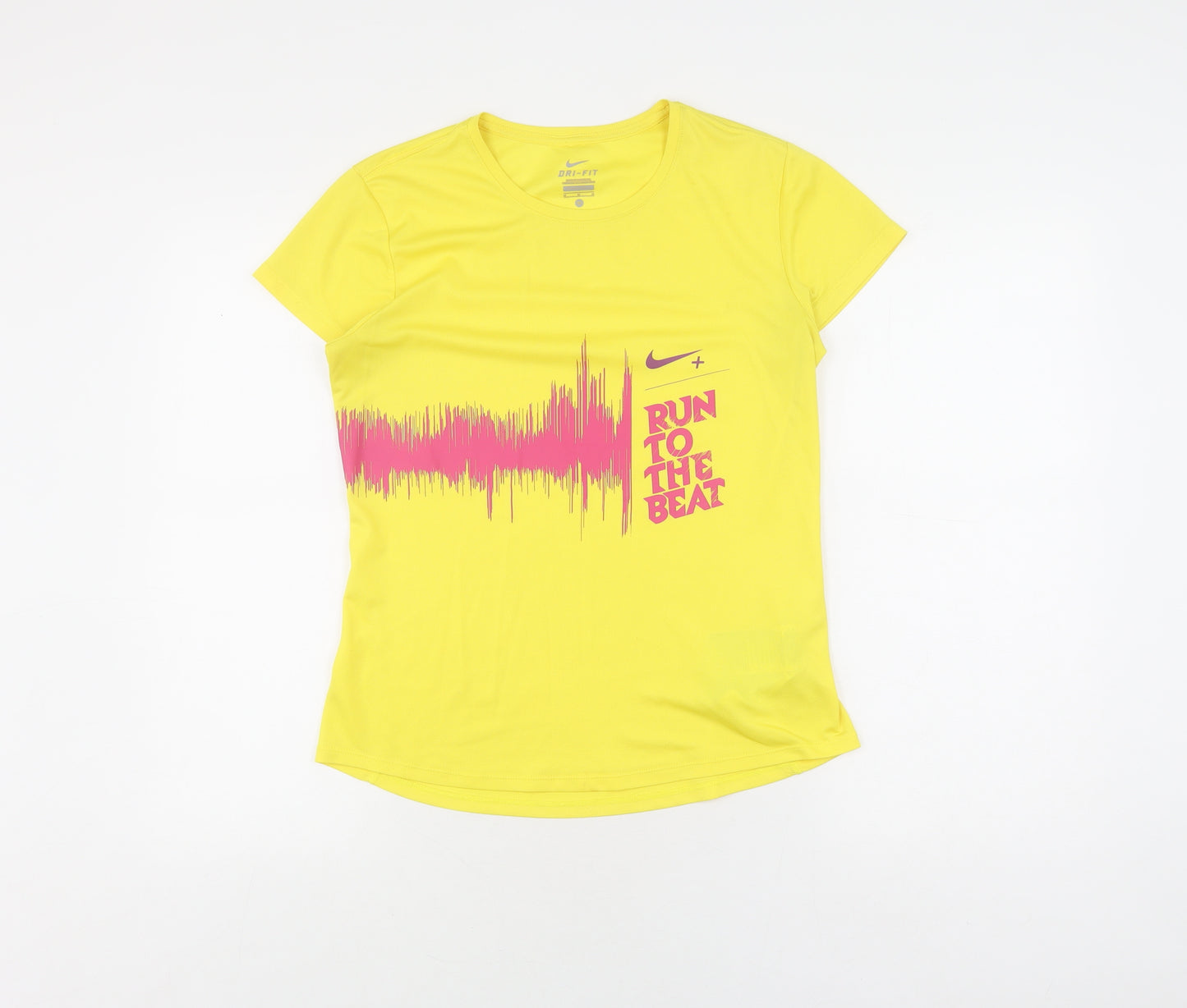 Nike Women's Yellow Dri-Fit T-Shirt M