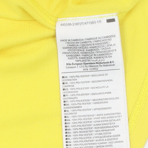 Nike Women's Yellow Dri-Fit T-Shirt M