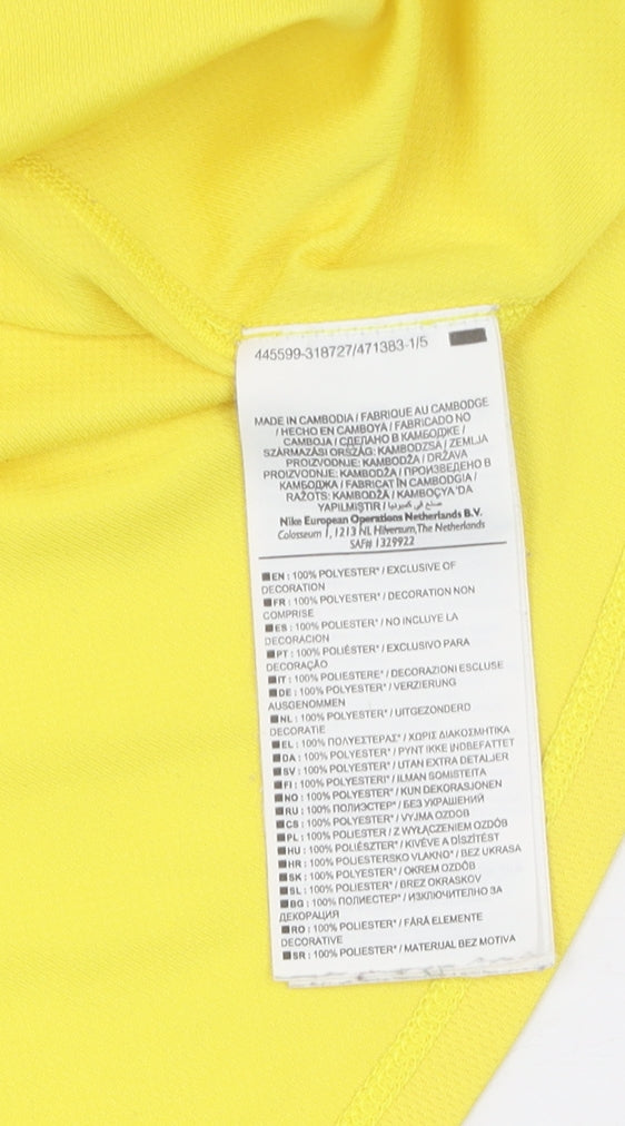 Nike Women's Yellow Dri-Fit T-Shirt M