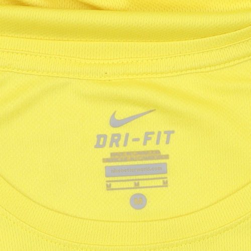 Nike Women's Yellow Dri-Fit T-Shirt M