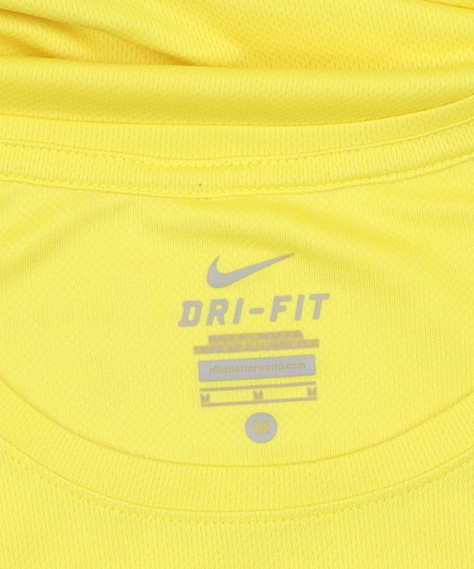 Nike Women's Yellow Dri-Fit T-Shirt M