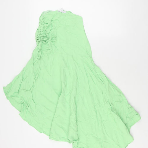 ASOS Women's Green Skirt Size 4 Viscose Elastic Waist