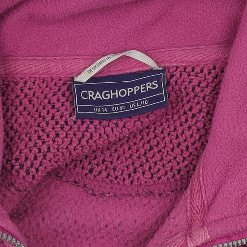 Craghoppers Women's Purple Full Zip Sweatshirt Size 14