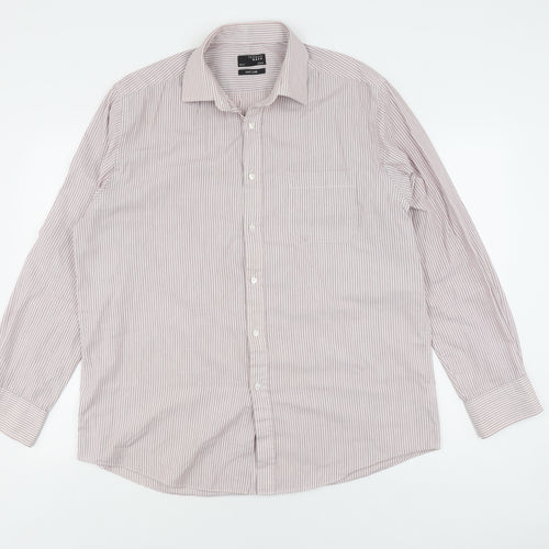 Thomas Nash Men's Multicoloured Striped Shirt, Size 16.5