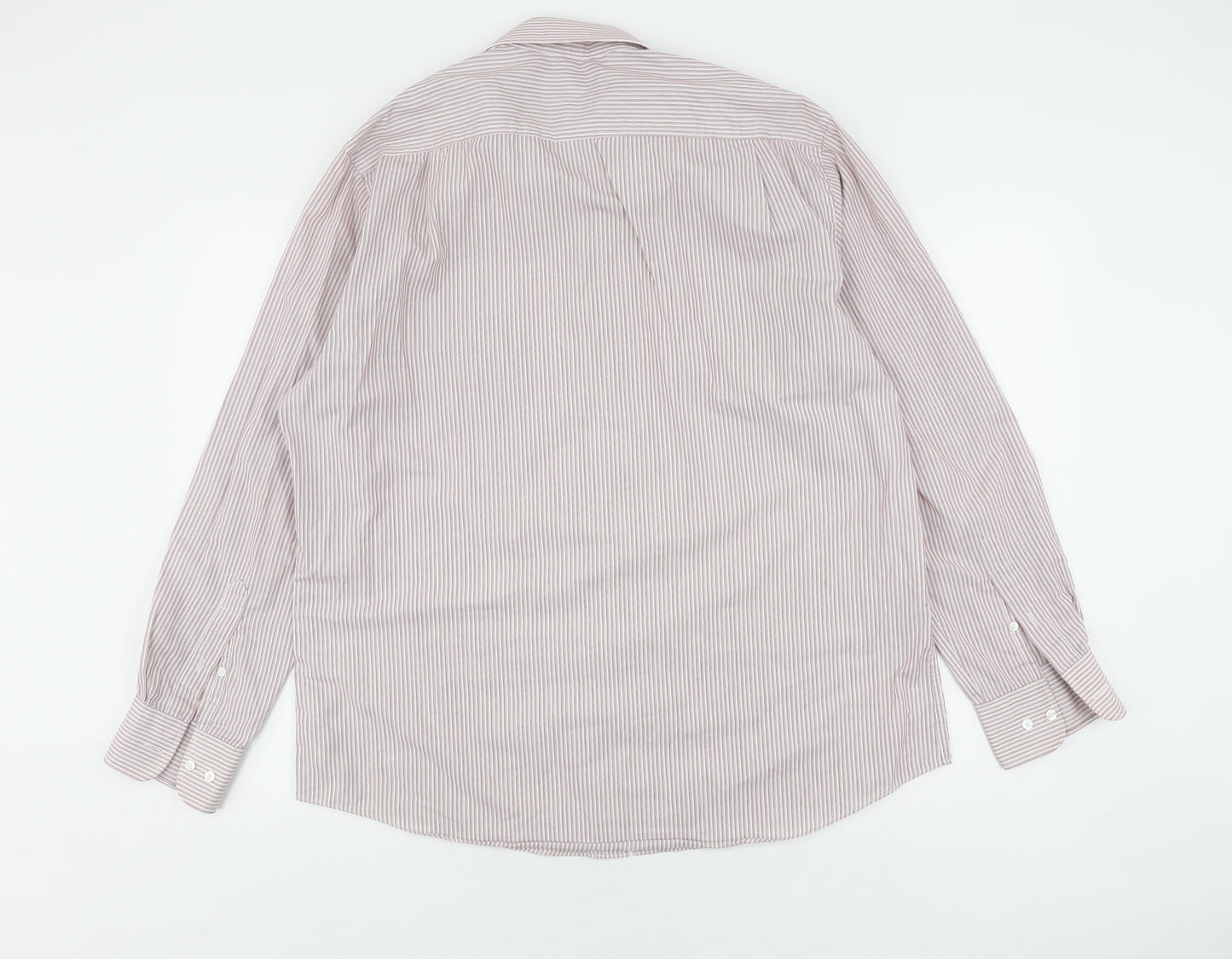 Thomas Nash Men's Multicoloured Striped Shirt, Size 16.5