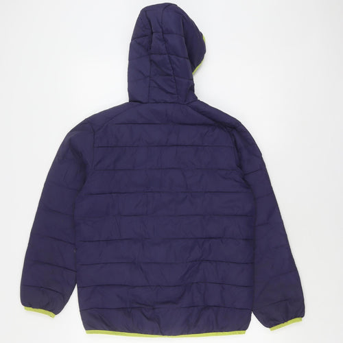 Freedom Trail Boys Blue Hooded Puffer Jacket 11-12Y