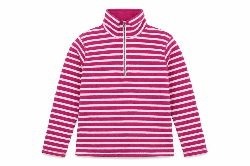 Front view of Gap Women's Pink Striped Sweatshirt Long Sleeve S